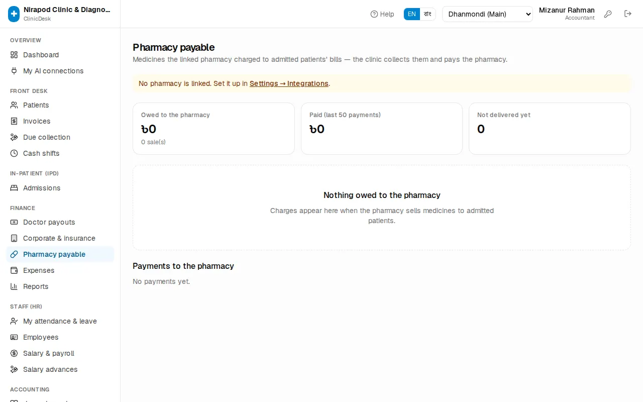 Pharmacy payable